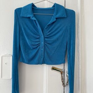 With Jean Style Blue Button Up